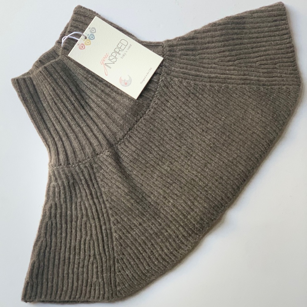 Scarf for baby toddlers soft 100%merino wool. one size 1-3 y. white, grey, brown